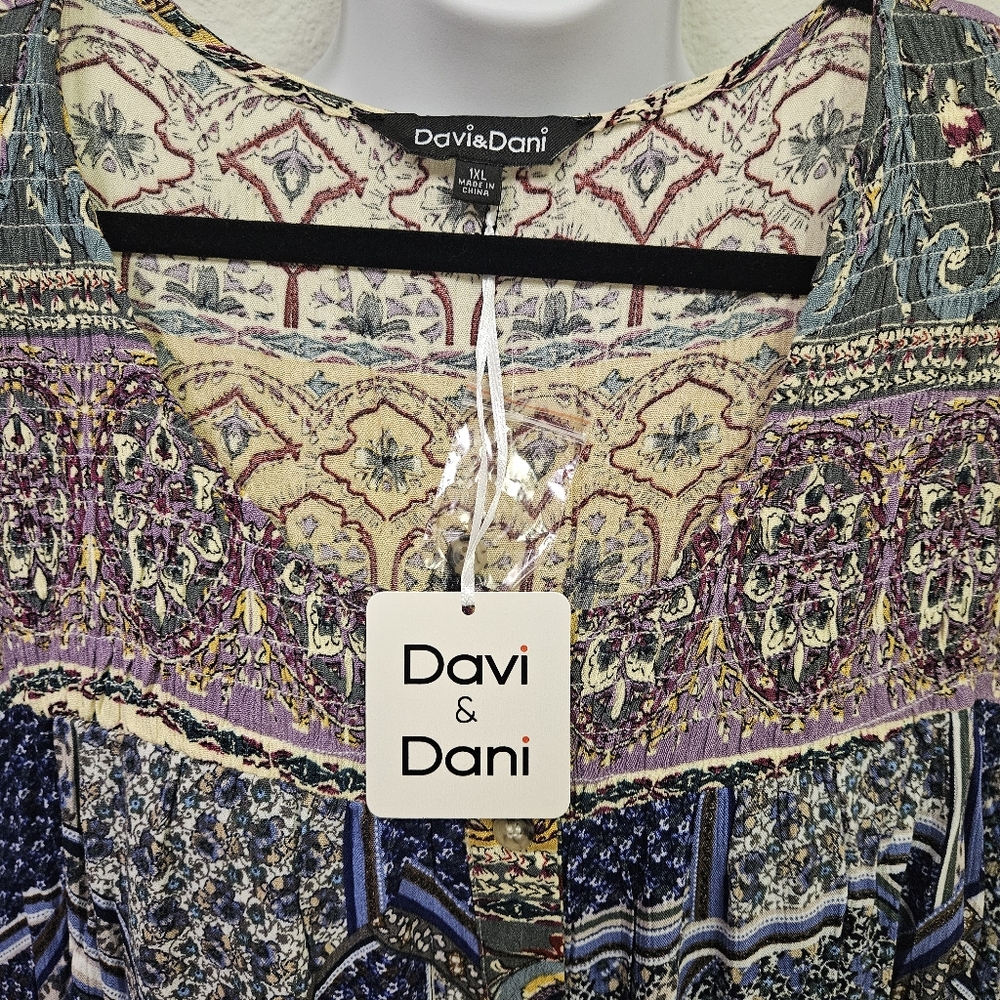 DAVI & DANI Bohemian Multicolor Maxi Dress - Picture 4 of 5